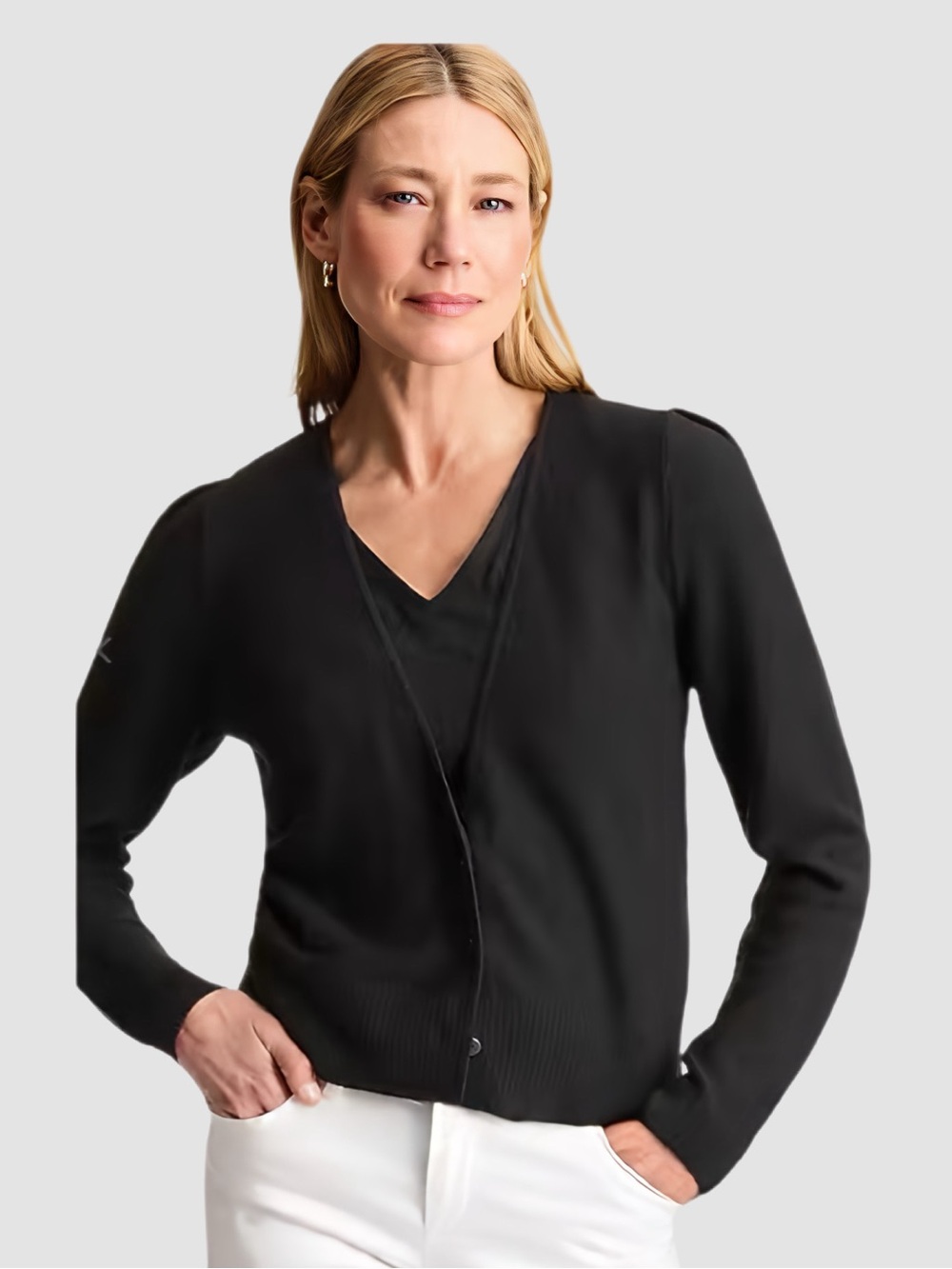 J.Jill NWT Garter-Stitch Button-Front Cardigan 2X